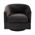 Bentley Swivel Accent Chair - Slate Grey Velvet