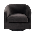 Bellevue Swivel Arm Chair - Slate Grey Velvet