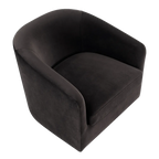 Bellevue Swivel Arm Chair - Slate Grey Velvet