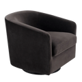 Bellevue Swivel Arm Chair - Slate Grey Velvet