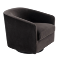 Bentley Swivel Accent Chair - Slate Grey Velvet