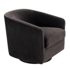 Bentley Swivel Accent Chair - Slate Grey Velvet