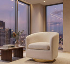 Belvedere Swivel Arm Chair - Natural Tweed