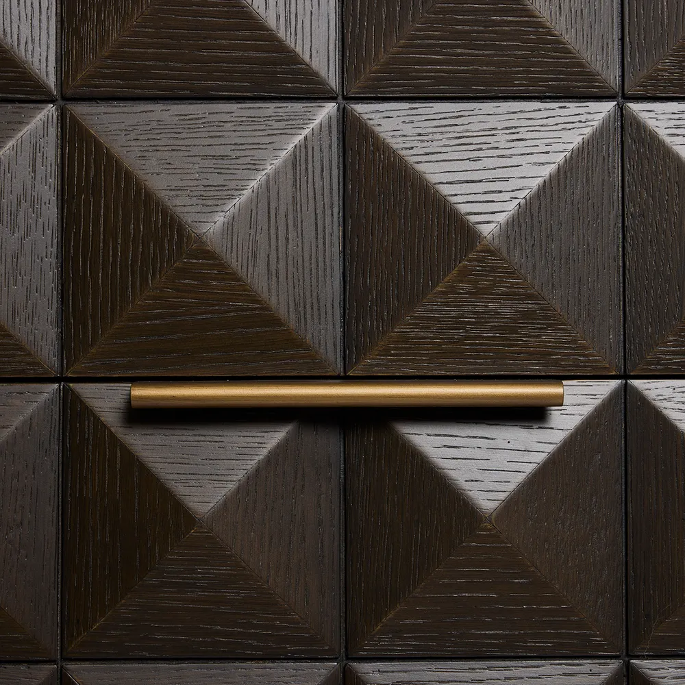Berkley Bedside Table Range - Smoked Oak & Black Marble