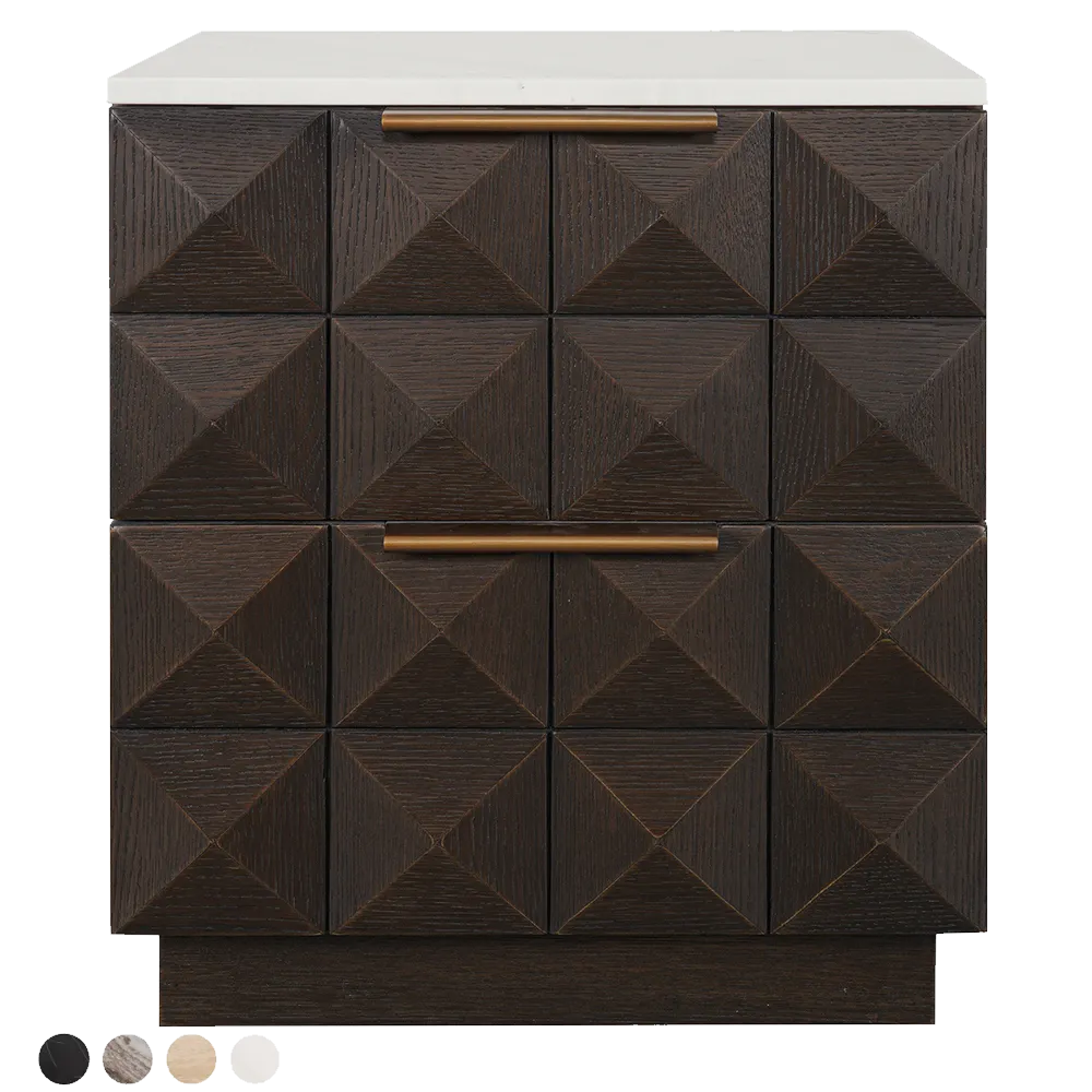 Benedict Smoked Oak Bedside Table Range