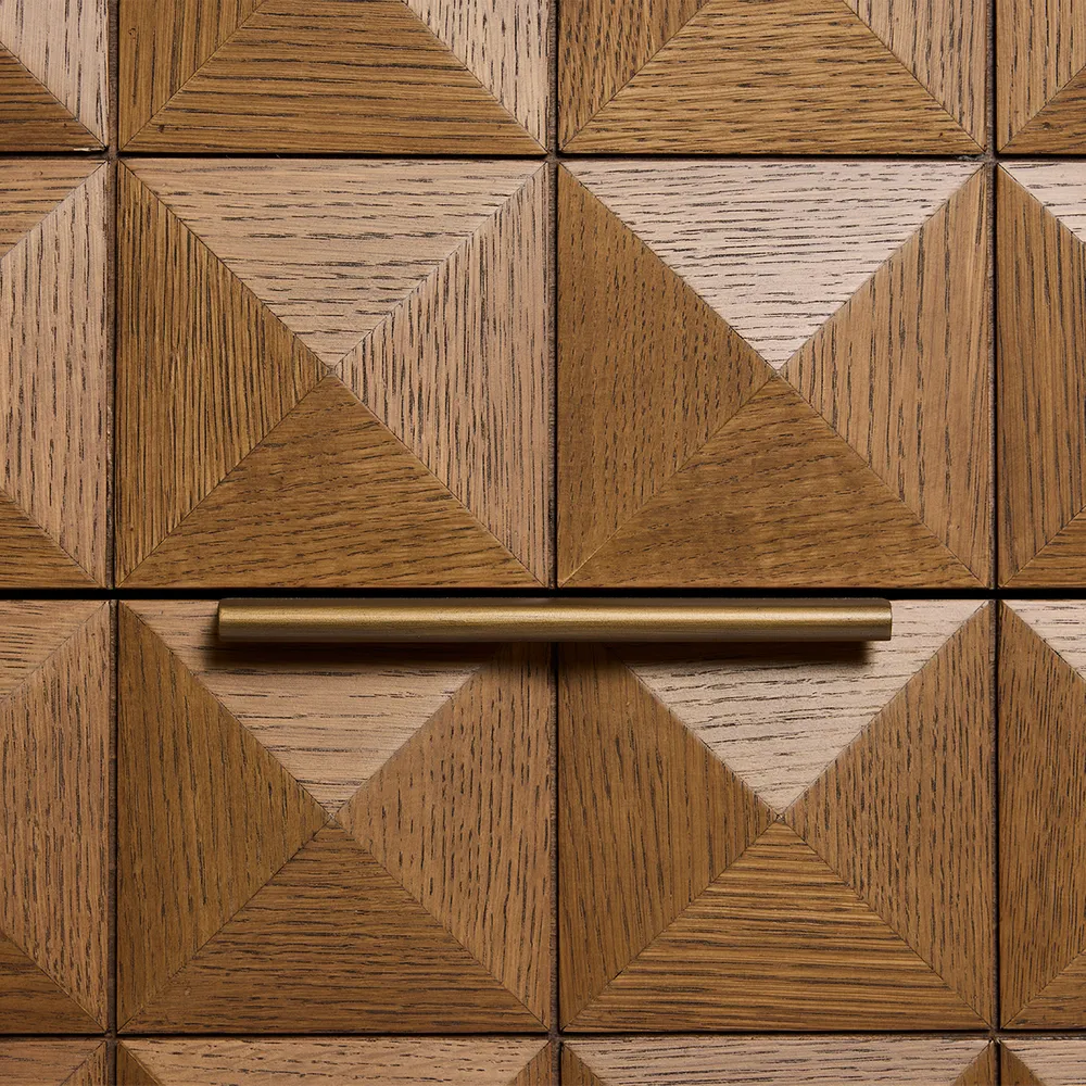Berkley Bedside Table Range - Walnut & Travertine