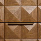 Berkley Bedside Table Range - Walnut & Travertine