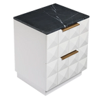 Benedict White Oak Bedside Table Range