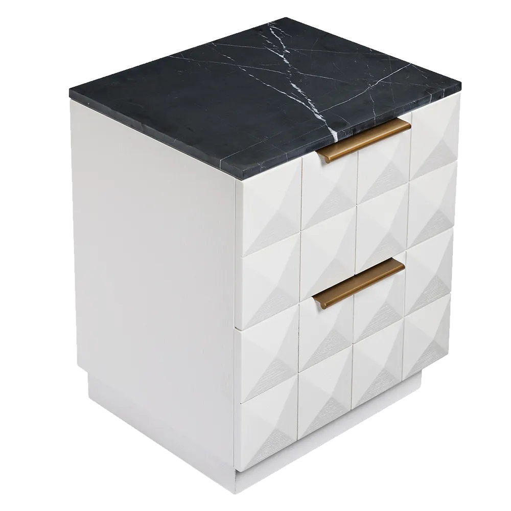 Benedict White Oak Bedside Table Range
