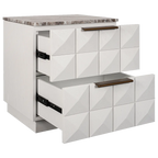 Benedict White Oak Bedside Table Range