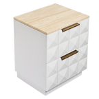 Benedict White Oak Bedside Table Range