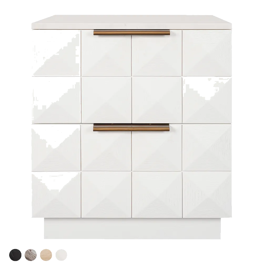 Benedict White Oak Bedside Table Range