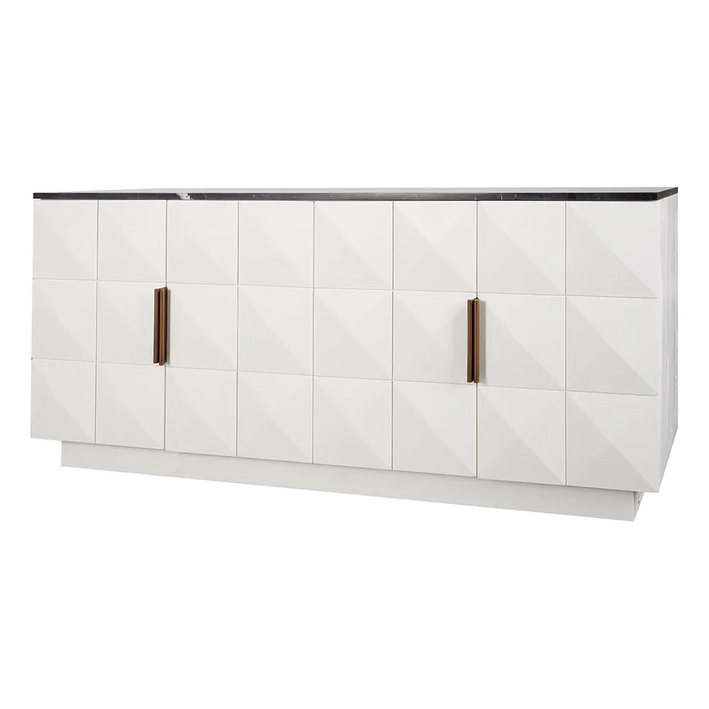 Berkley Buffet Range - White Oak & White Marble