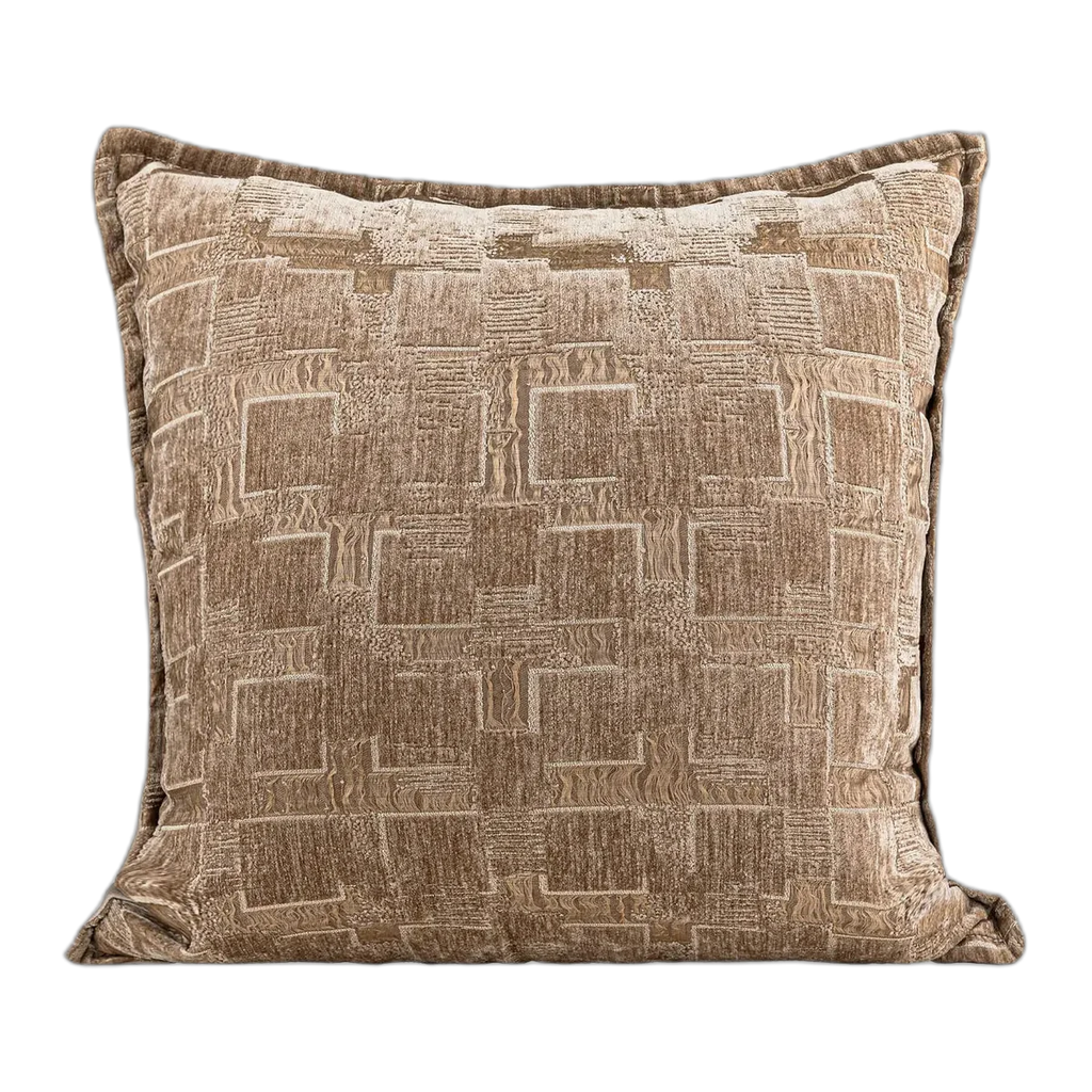 Biarritz Organic Linen Cushion - Light Coffee