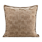 Biarritz Organic Linen Cushion - Light Coffee