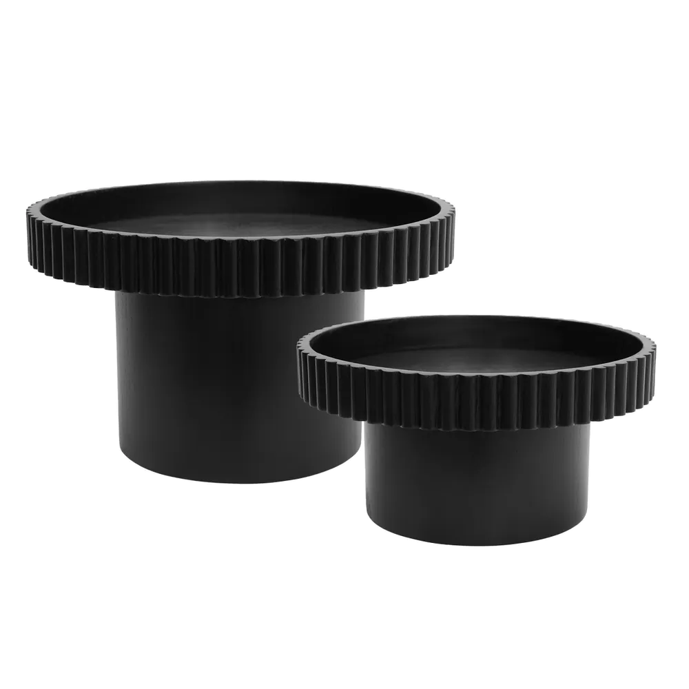 Briar Footed Bowl - Large Black