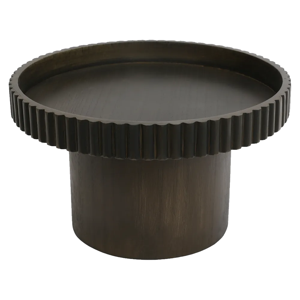 Blythe Footed Bowl - Large Dark Brown