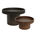 Blythe Footed Bowl - Large Dark Brown