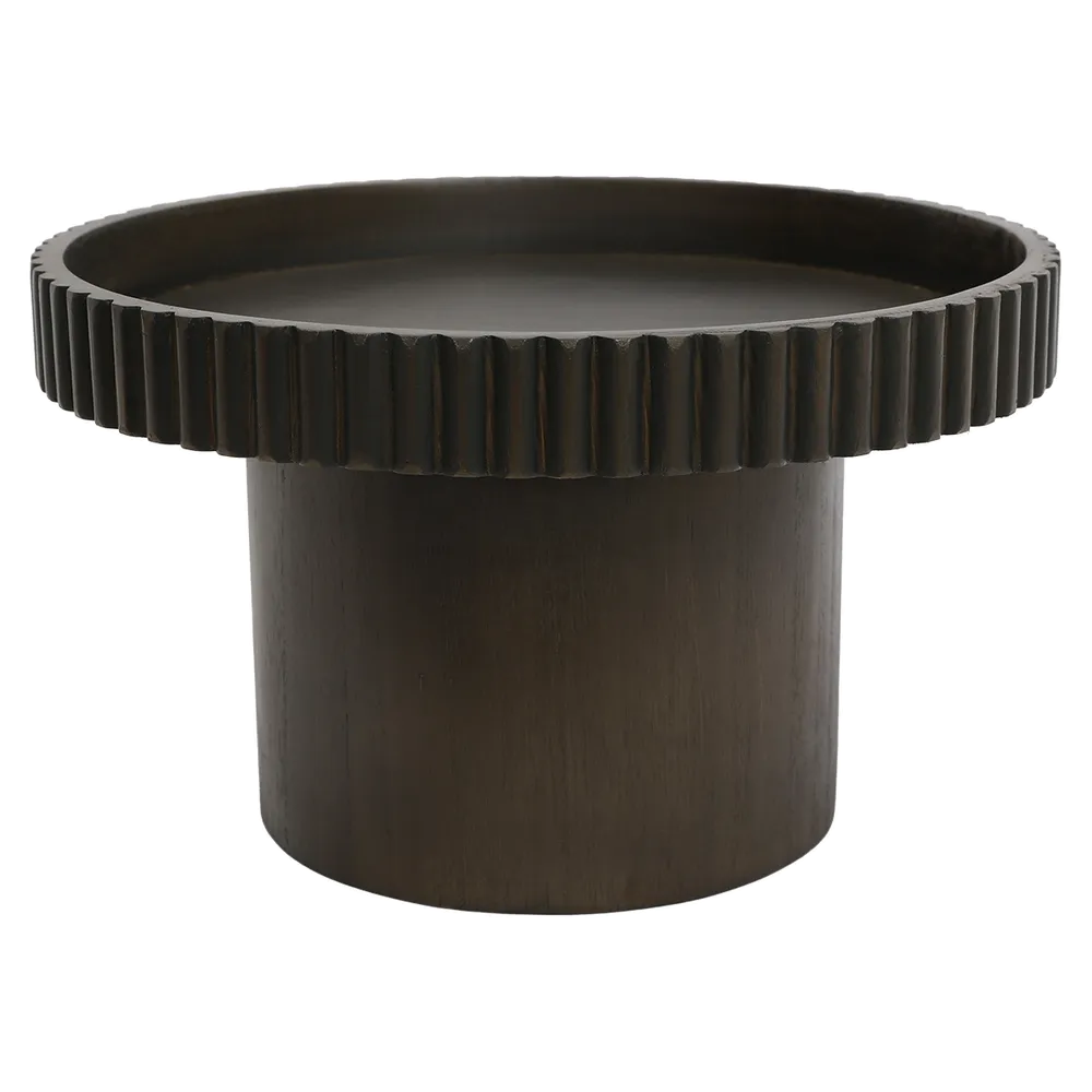 Briar Footed Bowl - Large Dark Brown