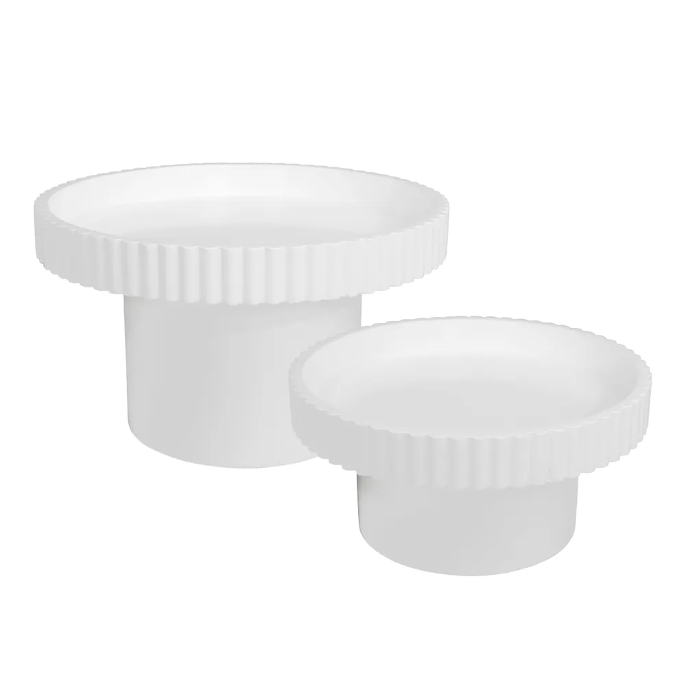 Briar Footed Bowl - Small White