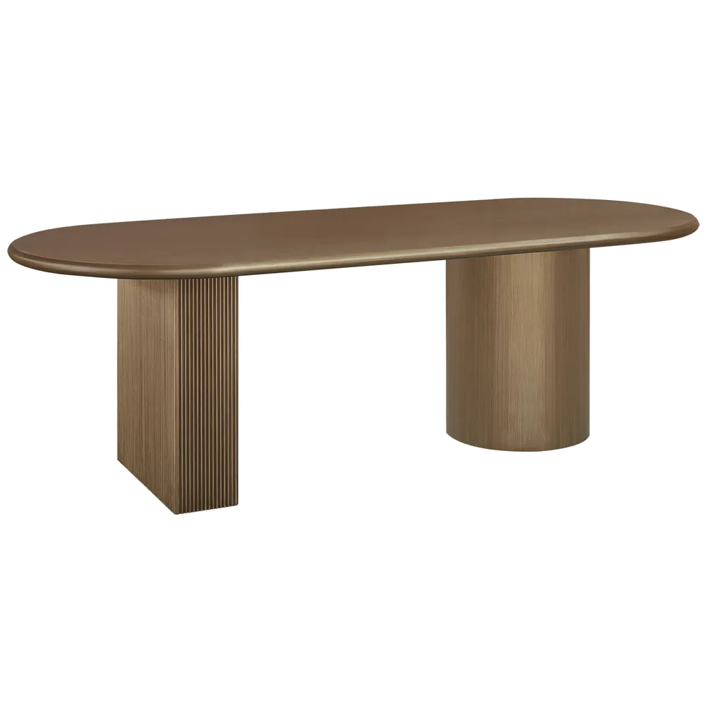 Braxton Oval Dining Table - 2.4m Antique Gold