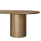 Braxton Oval Dining Table - 2.4m Antique Gold