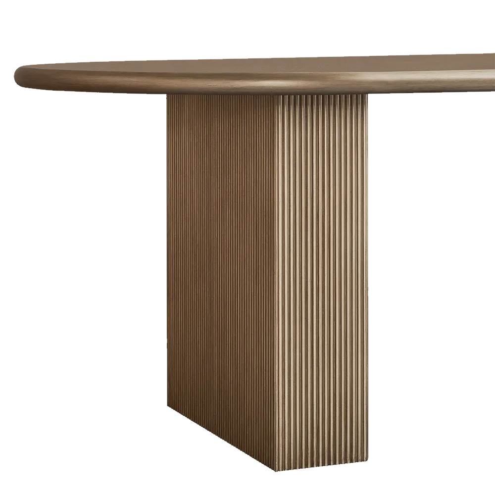 Brunella Oval Dining Table - 2.4m Antique Gold
