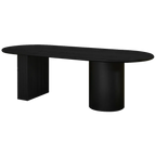 Brunella Oval Dining Table - 2.4m Black