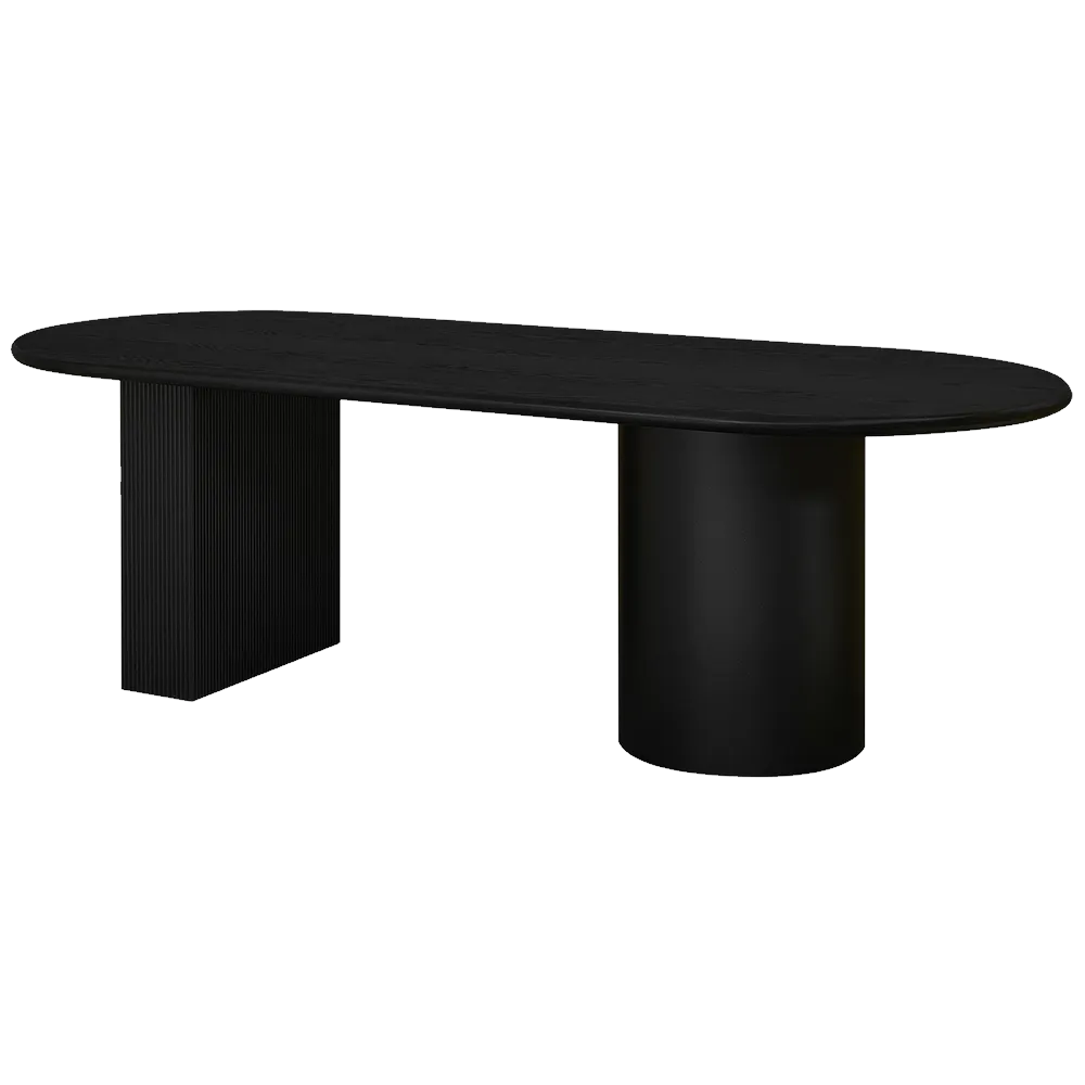 Brunella Oval Dining Table - 2.4m Black