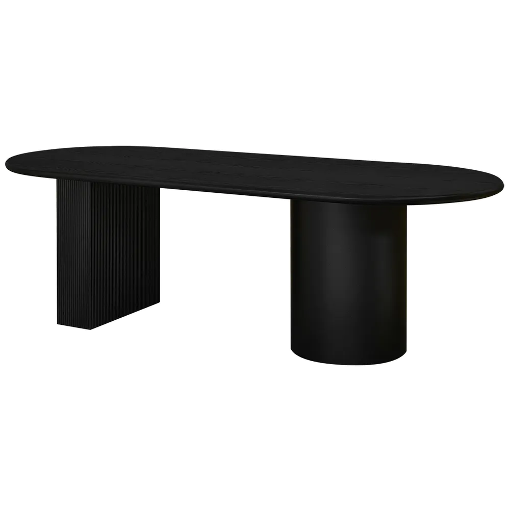 Braxton Oval Dining Table - 2.4m Black