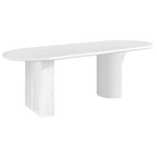 Brunella Oval Dining Table - 2.4m White