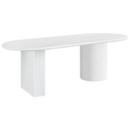 Braxton Oval Dining Table - 2.4m White