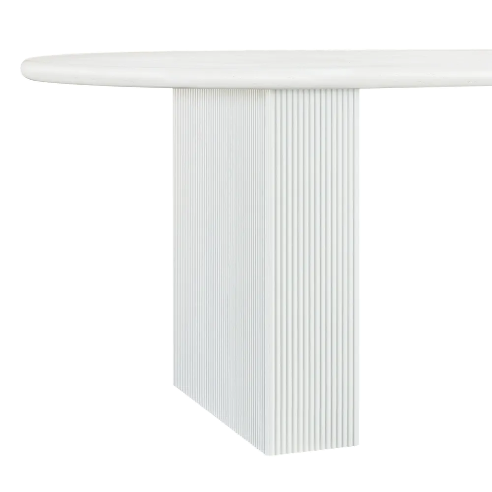 Braxton Oval Dining Table - 2.4m White