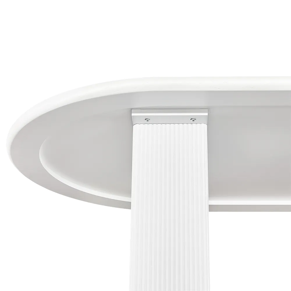 Braxton Oval Dining Table - 2.4m White