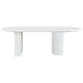 Brunella Oval Dining Table - 2.4m White