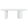 Braxton Oval Dining Table - 2.4m White