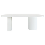 Braxton Oval Dining Table - 2.4m White