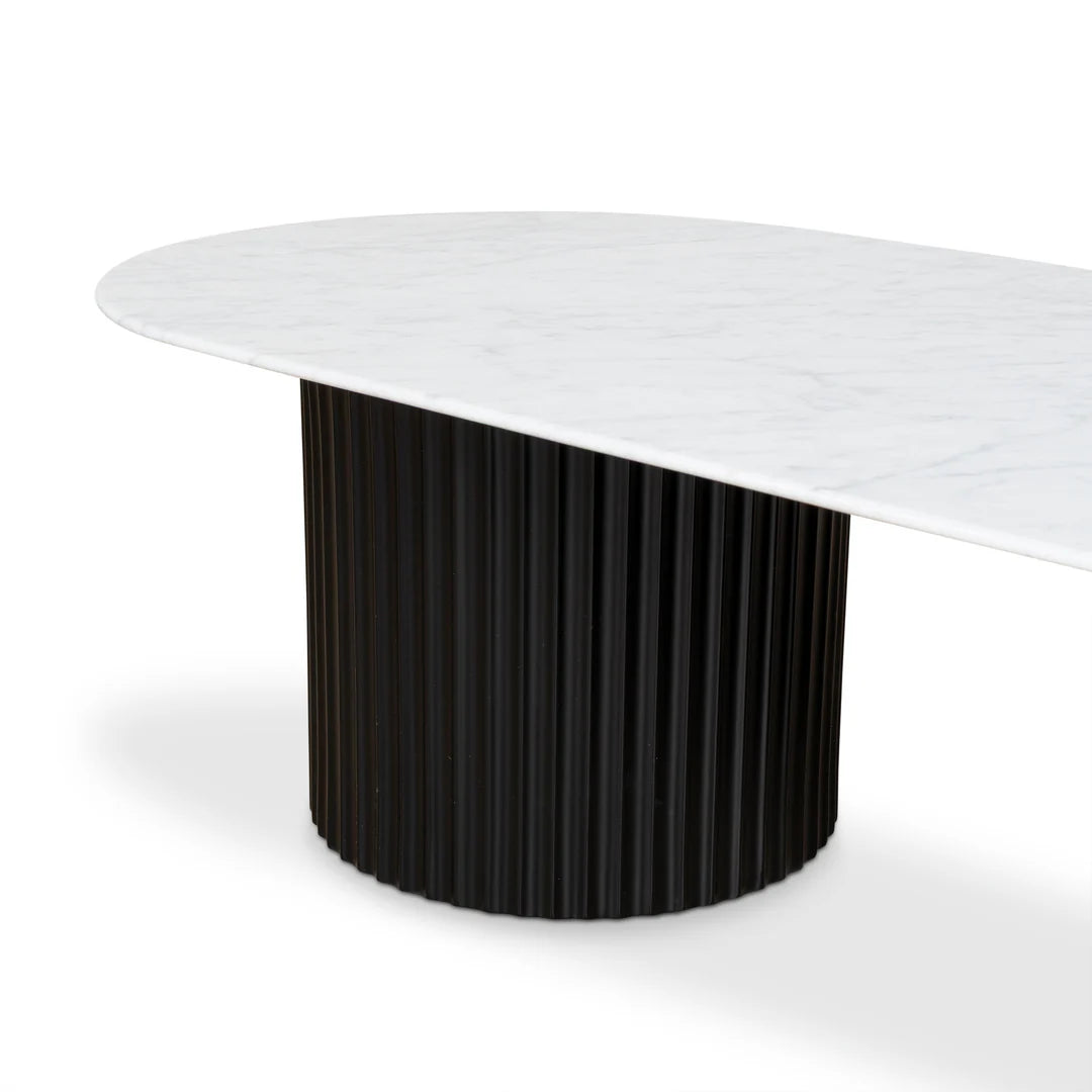 1.3m Marble Coffee Table - Black