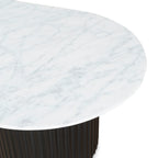 1.3m Marble Coffee Table - Black