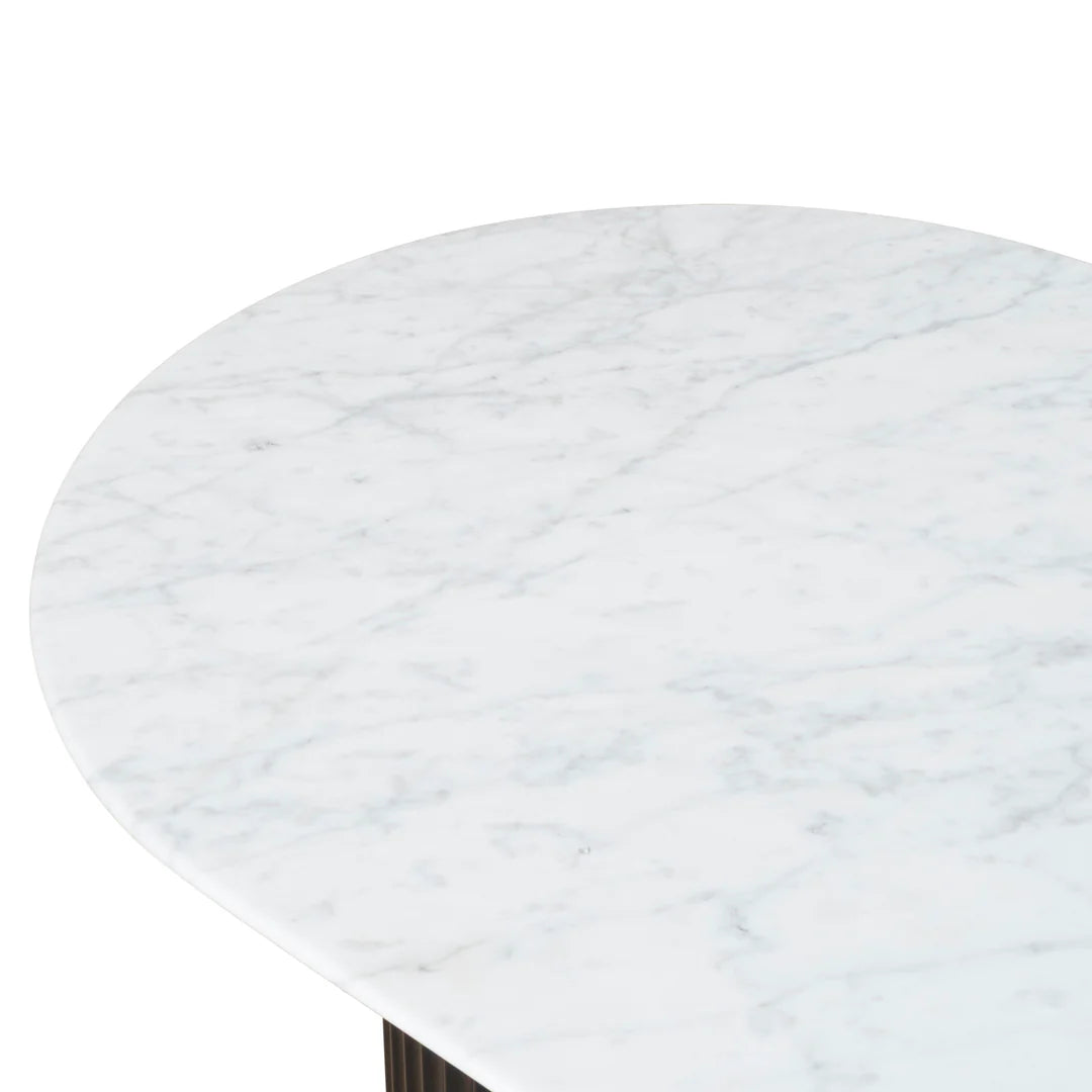 1.3m Marble Coffee Table - Black