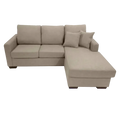 Marlow Fabric Sofa w Reversible Chaise 3 Seater - Taupe