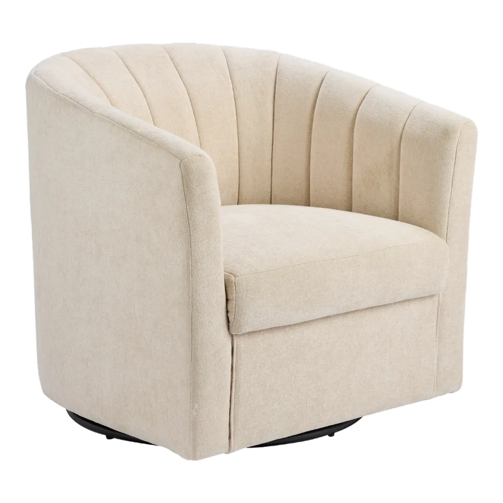 Cadman Swivel Arm Chair - Fawn Chenille