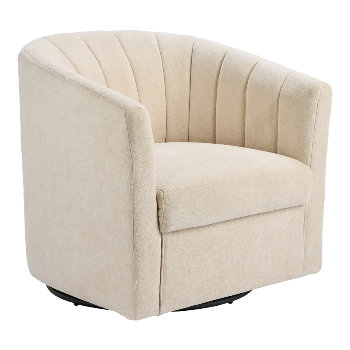 Cadman Swivel Arm Chair - Fawn Chenille
