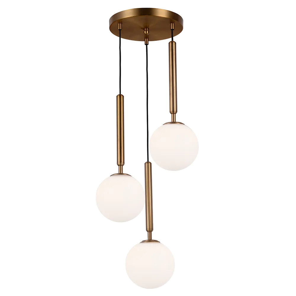 Clifton Pendant - Brushed Brass & Glass