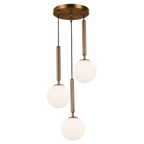 Clifton Pendant - Brushed Brass & Glass