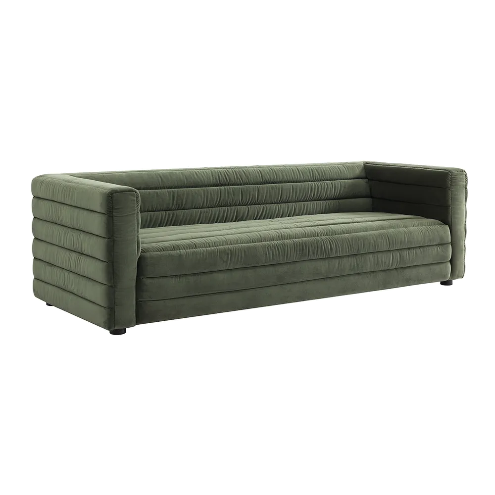 Claremont 3 Seater Sofa - Satin Moss Velvet