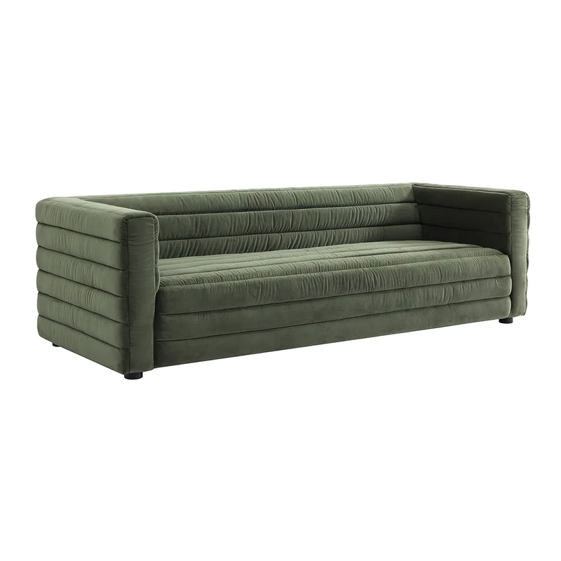 Claremont 3 Seater Sofa - Satin Moss Velvet