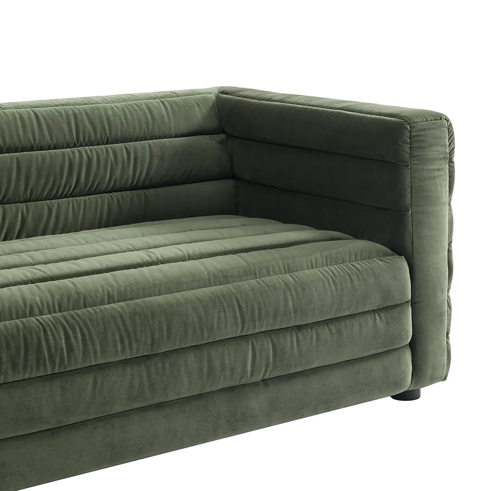 Claremont 3 Seater Sofa - Satin Moss Velvet