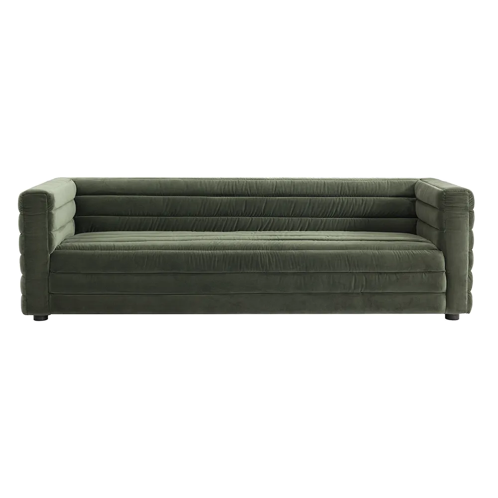 Claremont 3 Seater Sofa - Satin Moss Velvet