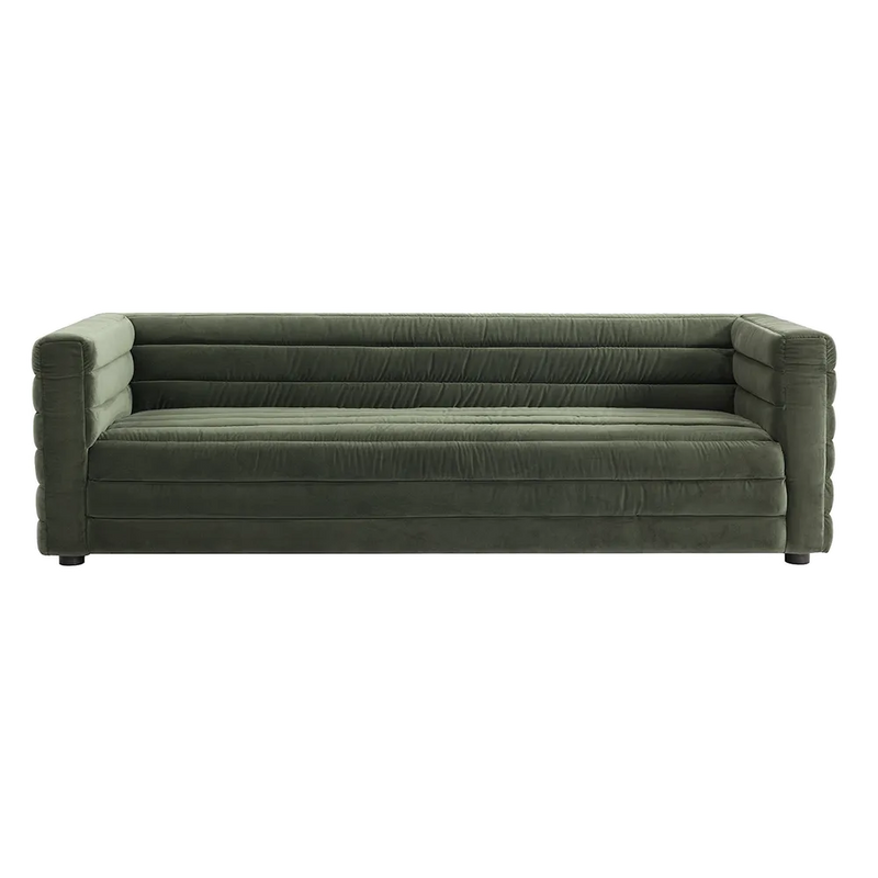 Claremont 3 Seater Sofa - Satin Moss Velvet